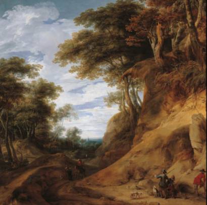 Jacques d'Arthois - Forest Scene with Huntsmen