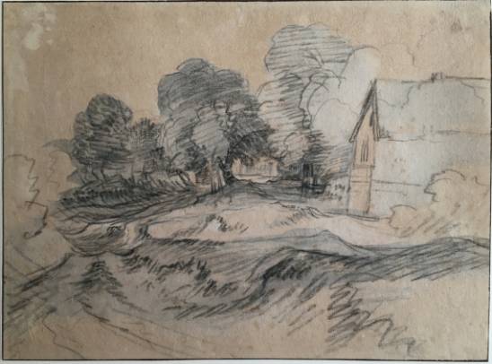 Jacques d'Arthois - Study for a Landscape with Trees and Cottage